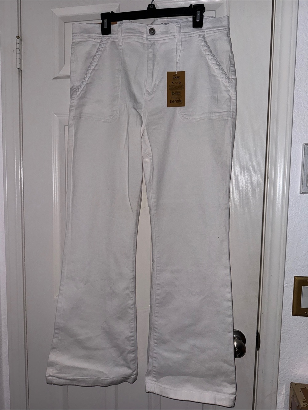 Kensie The Savannah White High Rise Flare Jeans